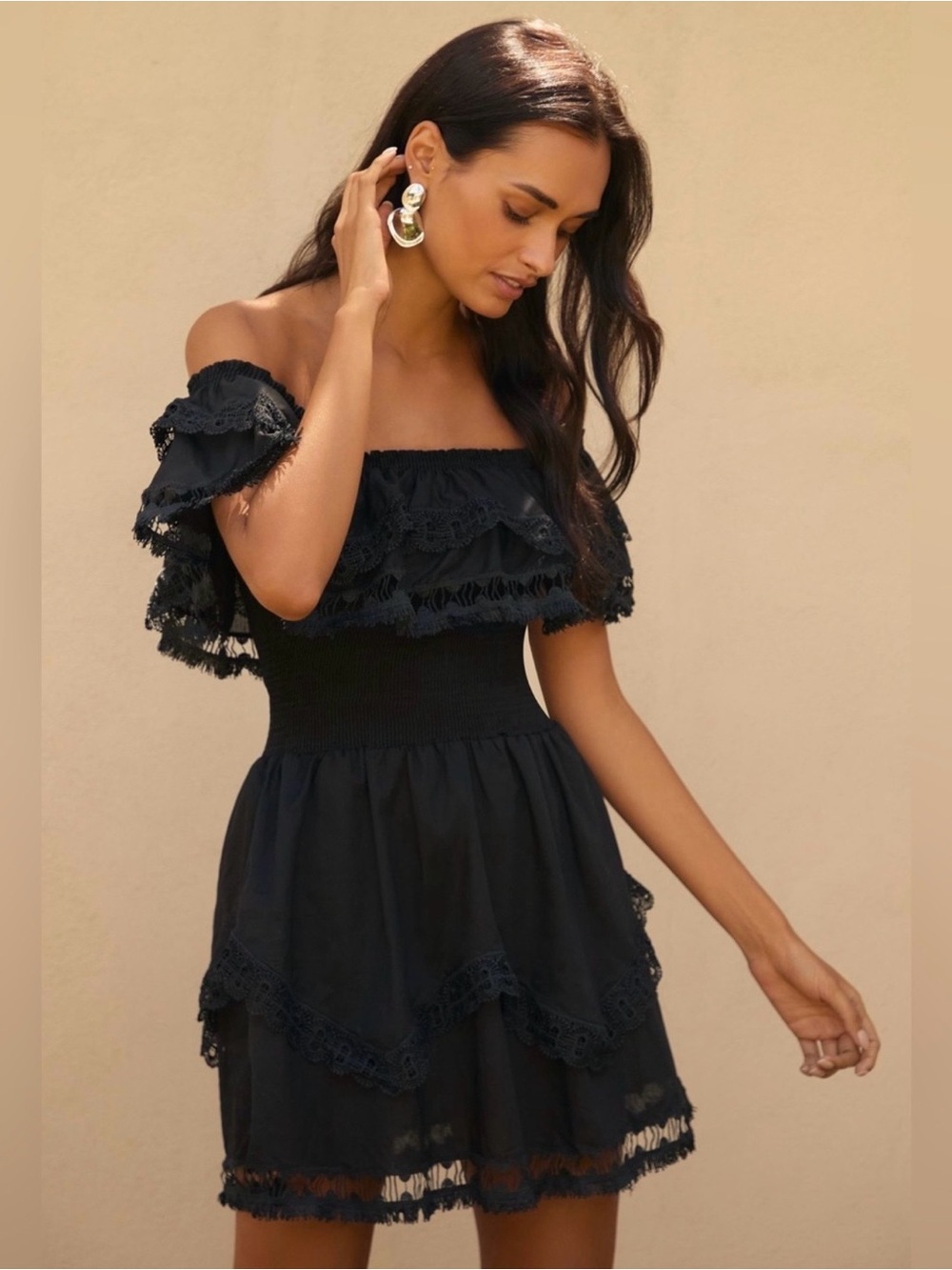 Peixoto Wyatt Off-The-Shoulder Mini Dress